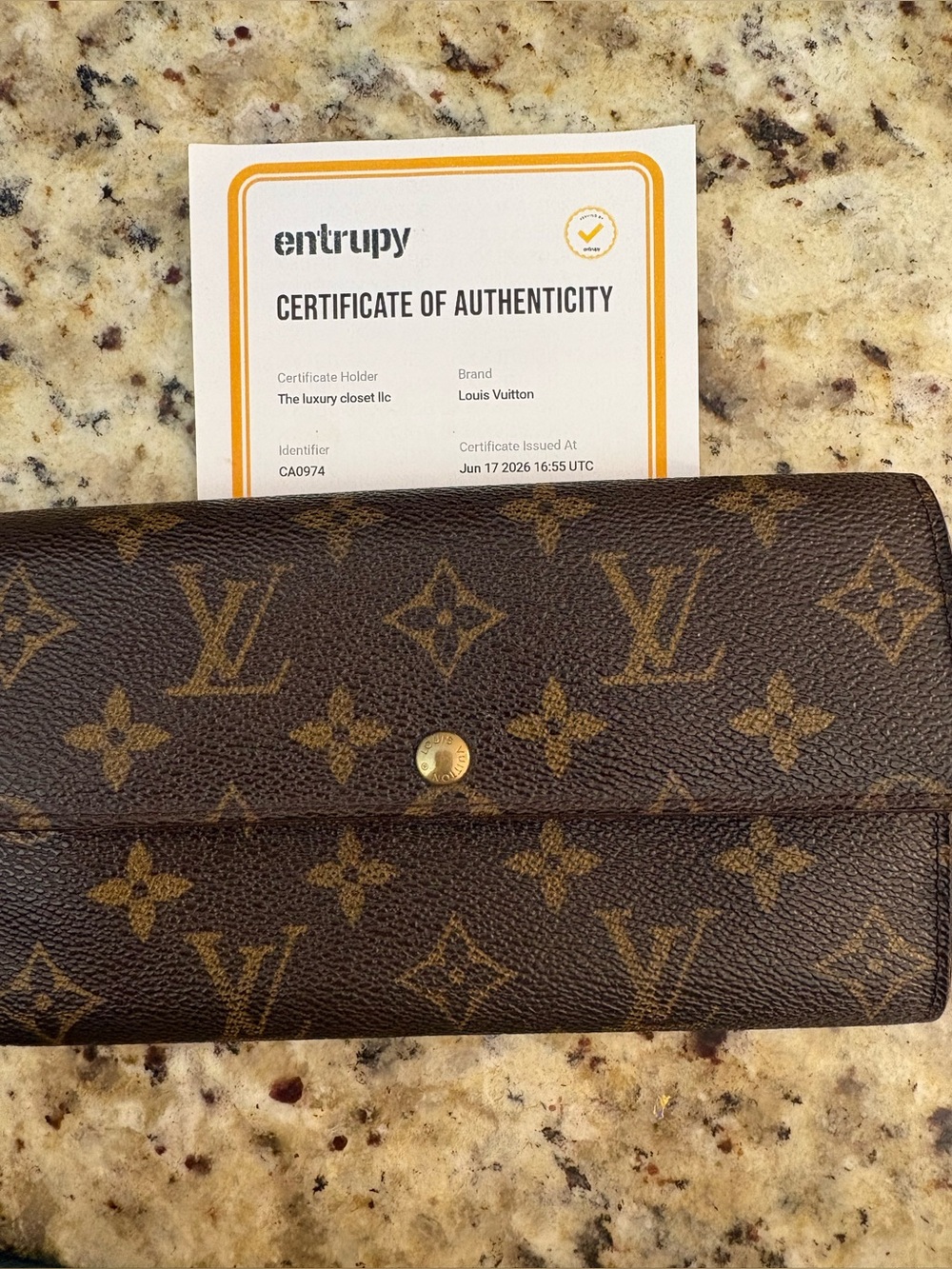 Louis Vuitton Monogram Continental Wallet - Brown/Gold Hardware